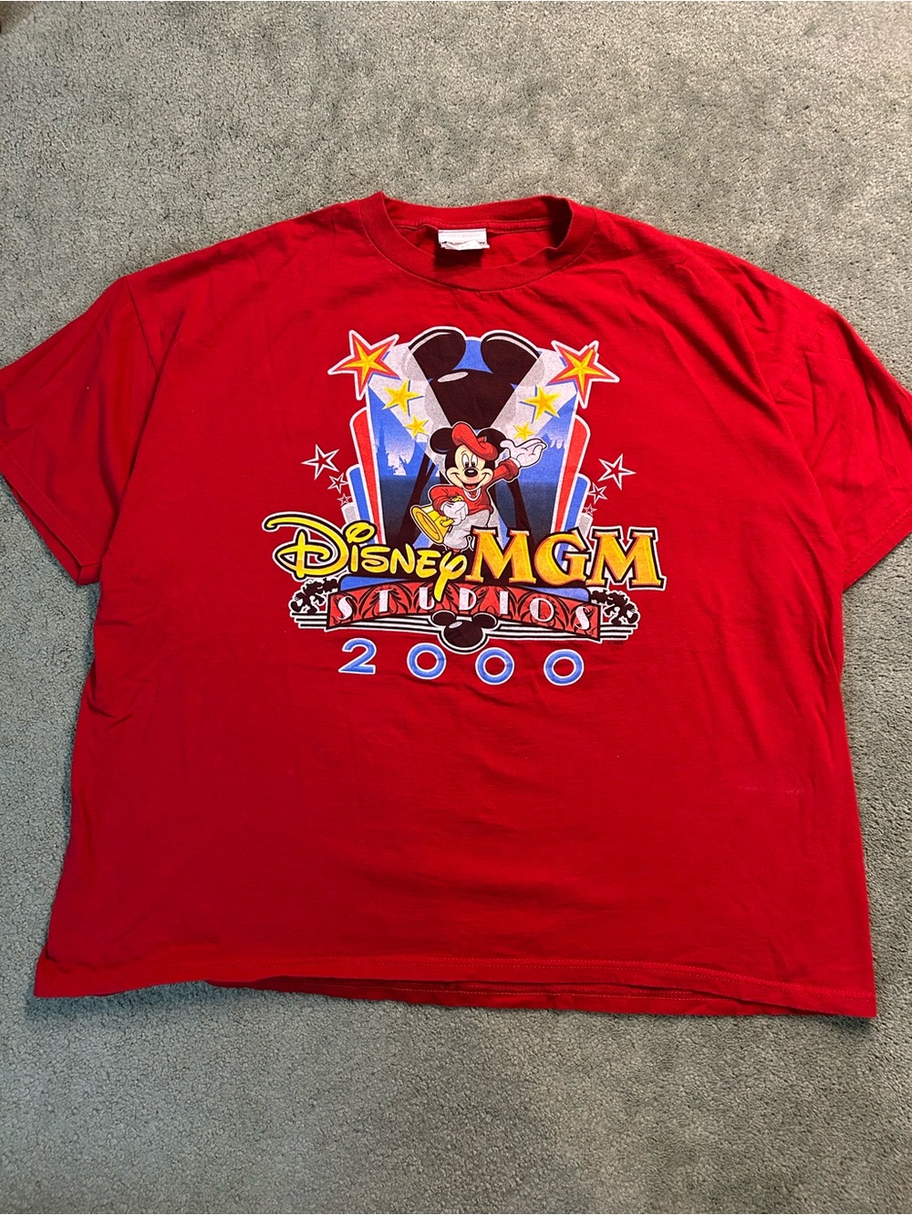 Vintage Disney Mickey Mouse 2000 MGM Studio T Shirt XXL 2XL Y2K